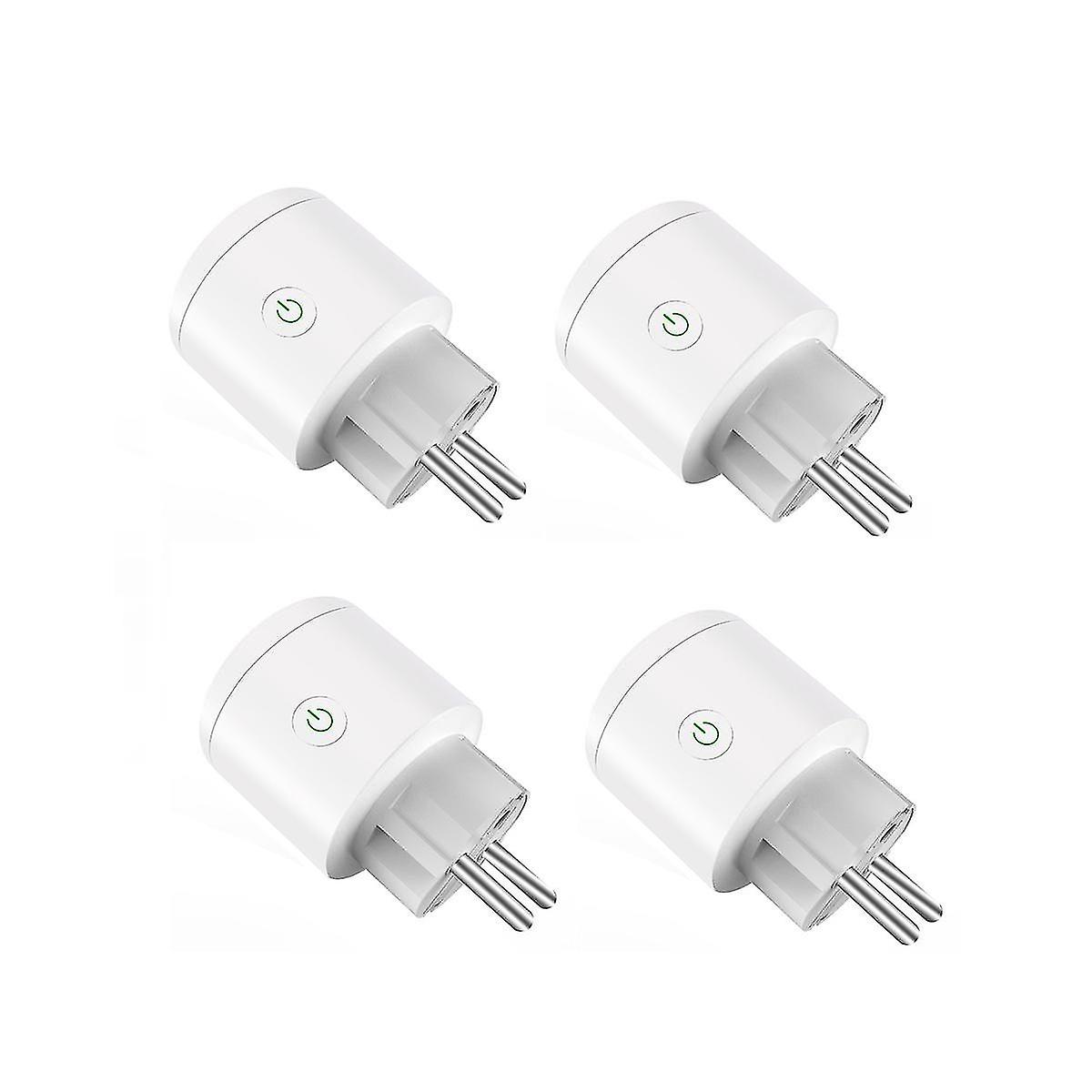 4pcs 16a Tuya Wifi Plug Wireless R Sockets S+ For Assis