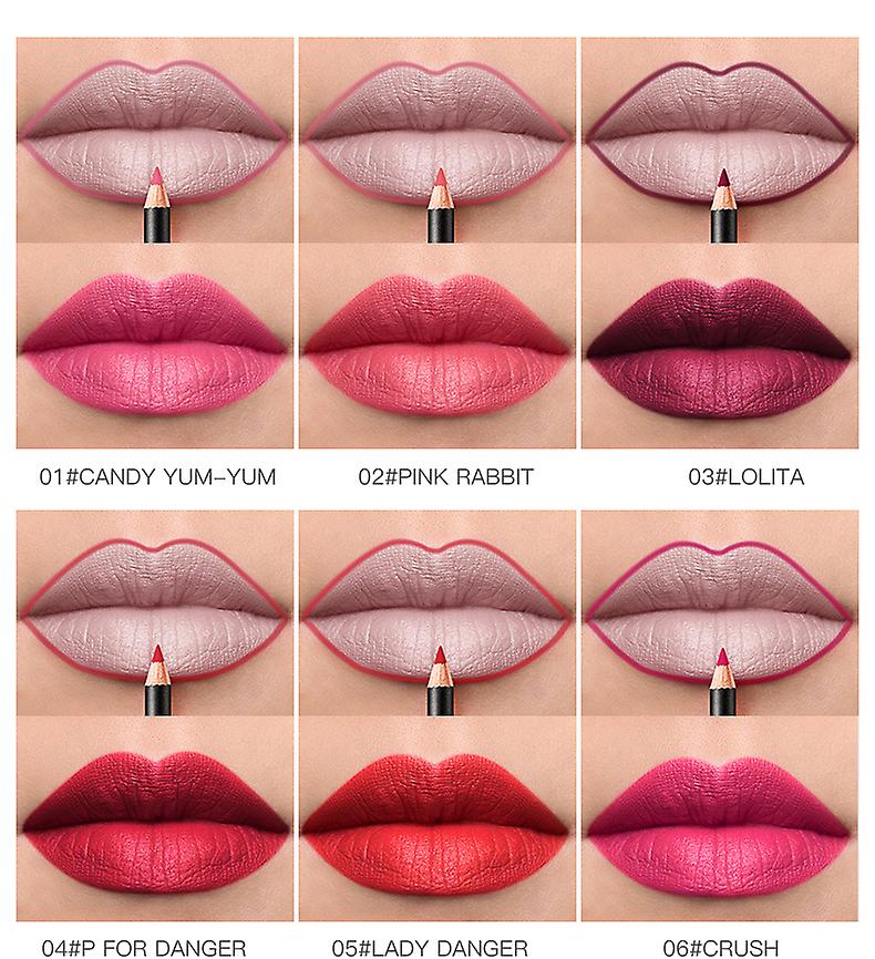 12 Pcs/box Matte Lip Liner Set Long Lasting Smooth Pencil For Lip Contour Lipliner Multi-functional Makeup Cosmetics Pen