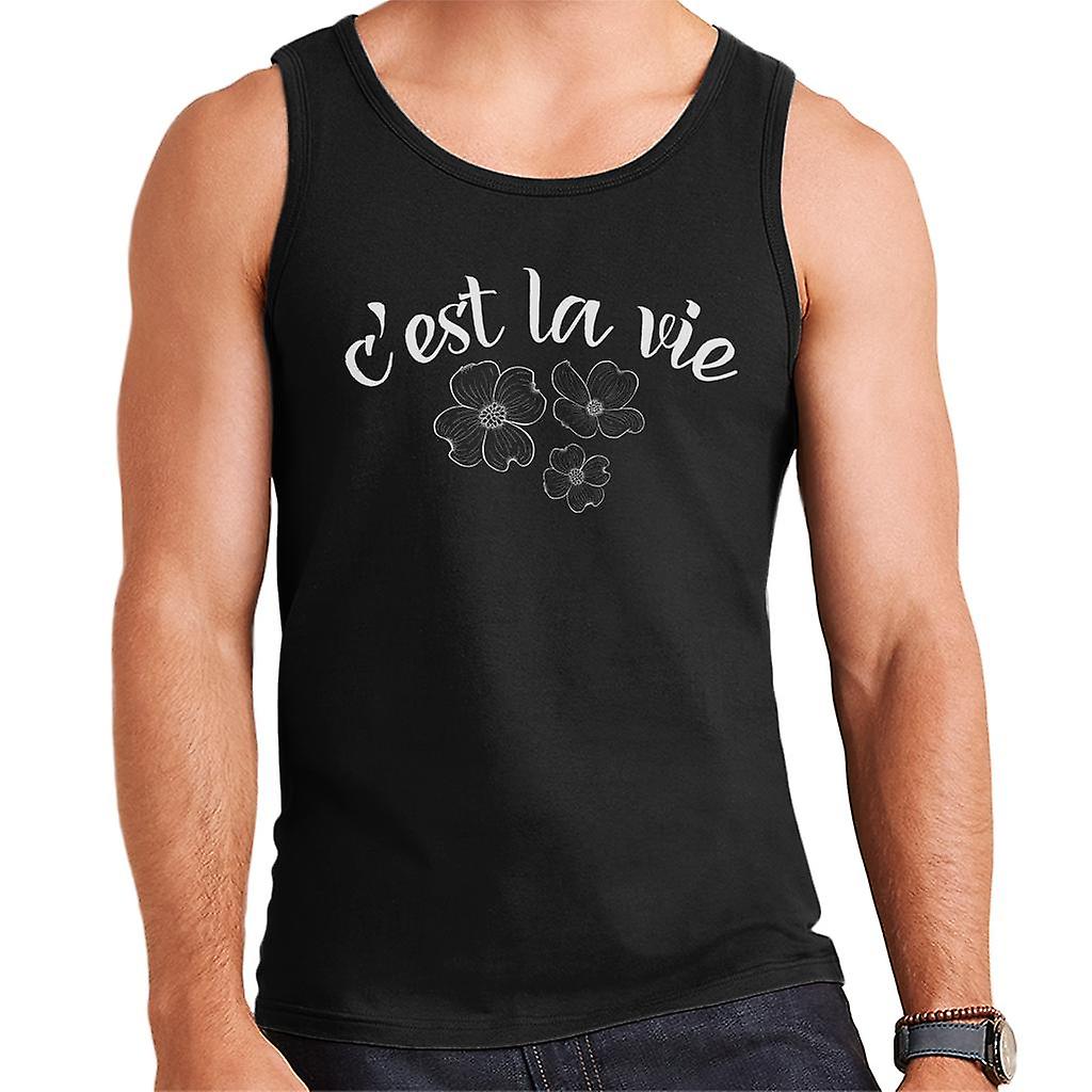 French Slogan Cest La Vie Men's Vest