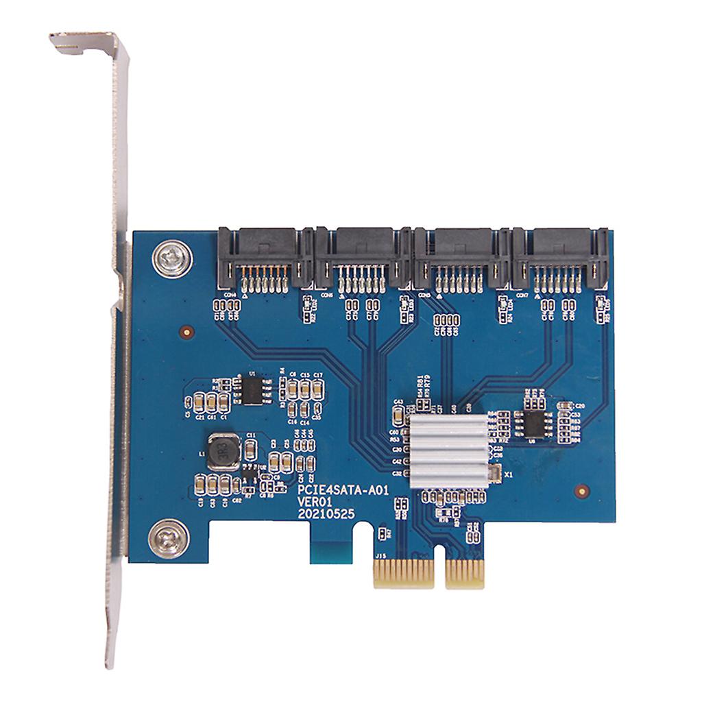 PCI-E 1X to 4-Port SATA 3.0 Expansion Card Computer Desktop SSD Controller Card