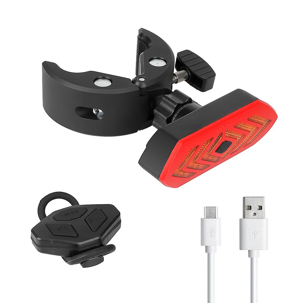 Intelligent Led Taillight Turn Signal Usb Rechargeable Rear Light