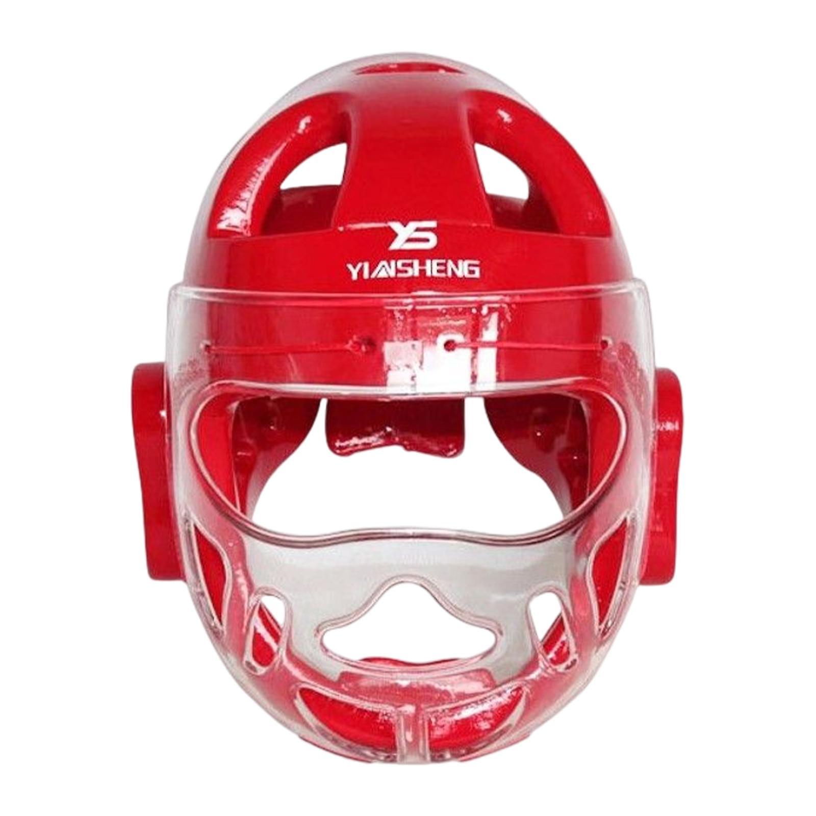 Karate Headgear Soft Head Gear Safety Head Guard Αδιάβροχη Προστασία Προσώπου M Red