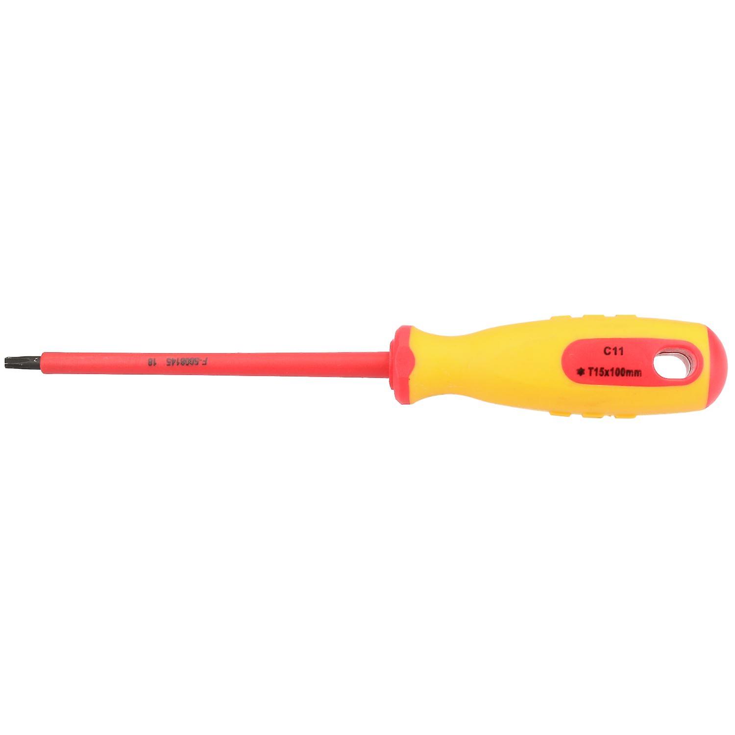 T15 x 100mm VDE Torx Star Insulated Screwdriver For Use On Hybrid Electric Cars