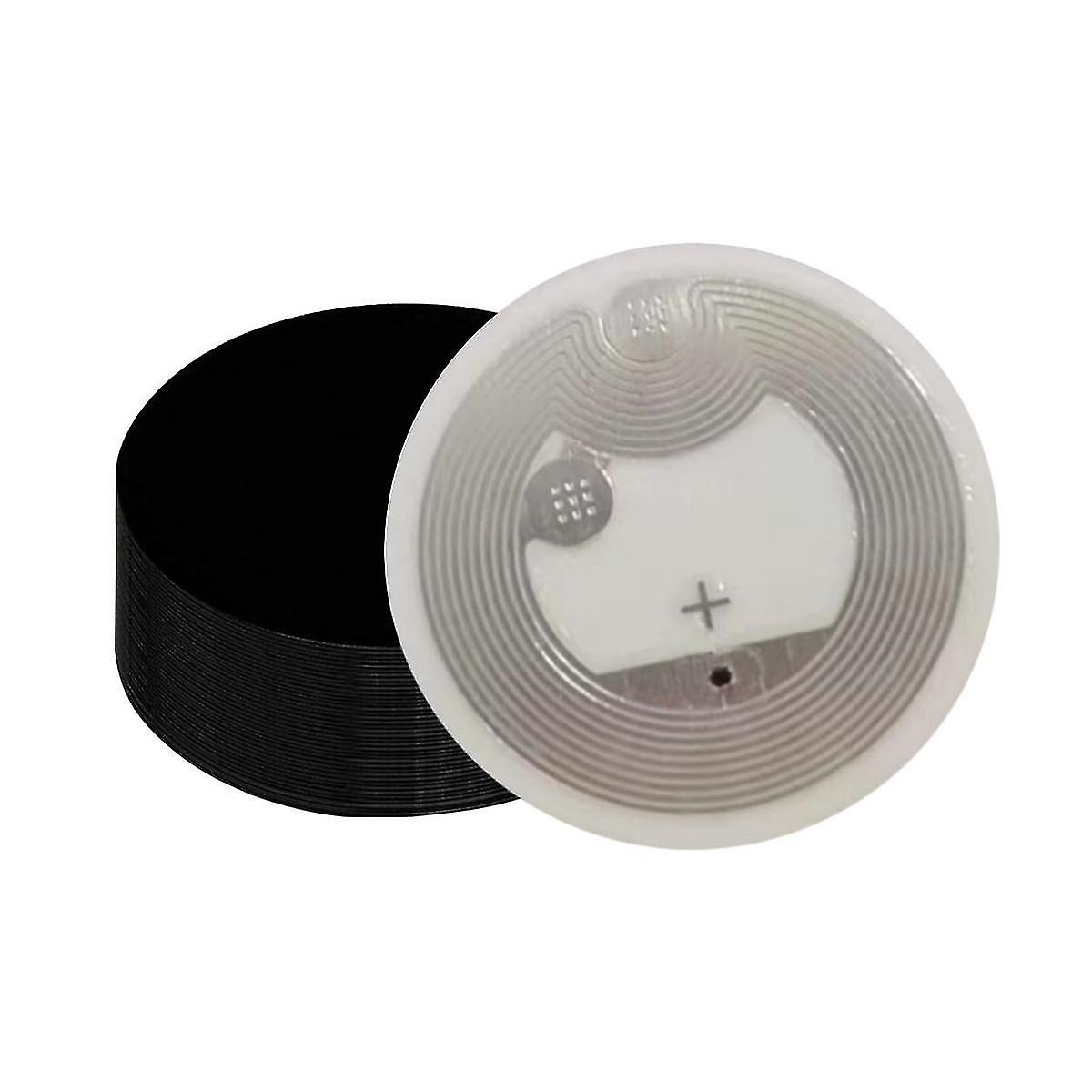 100pcs Nfc Tags Nfc Aufkleber Nfc Tag Aufkleber Wiederbeschreibbar N-Tag 215 Aufkleber, 504 Bytes Speicher, schwarz N