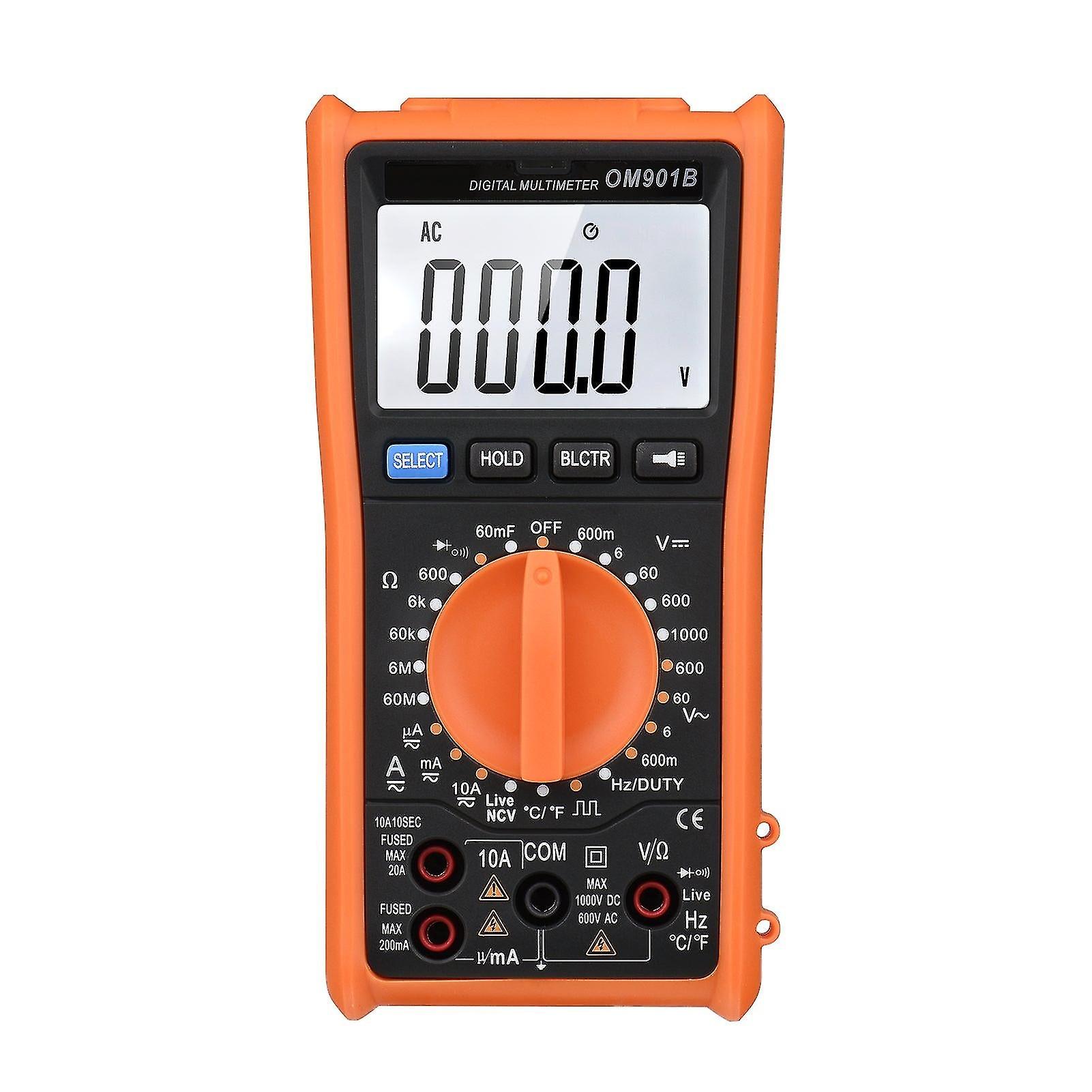 Smart Digital Multimeter 6000 Counts True Rms Auto-ranging Lcd Backlight Electrical Voltmeter Ammeter Temperature Measuring