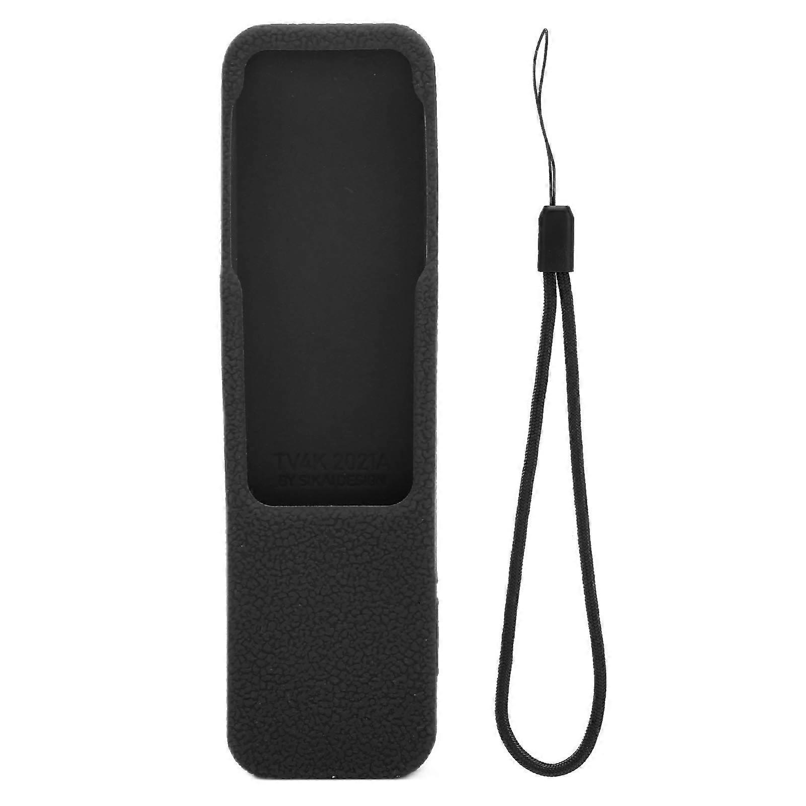 Protective Cover for Apple TV Remote Control, Non-Slip and Washable Silicone Protective Case, Black