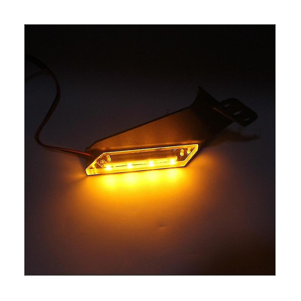 Invisible LED Front Turn Signals For BMW S1000RR M1000RR 2019–2024 – Clear Lens Amber Light