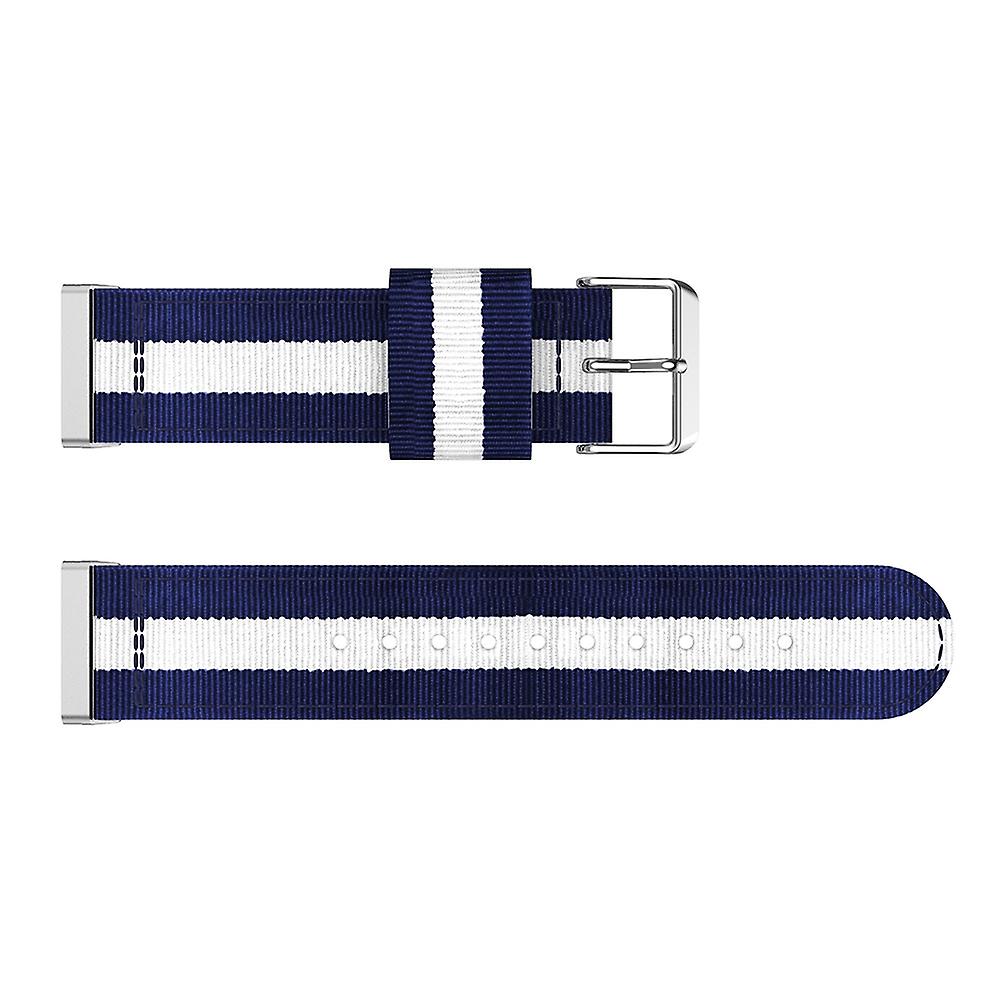 Striped Nylon Band Watch Strap Replacement for Fitbit Versa 3