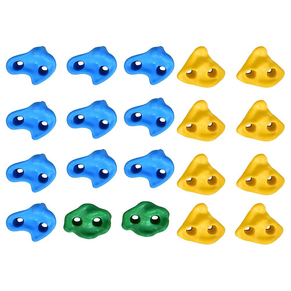 Rock Wall Stone-20Pcs Multi-colour Textured Climbing Rocks Wall Stones Kids Assorted Kit Bolt