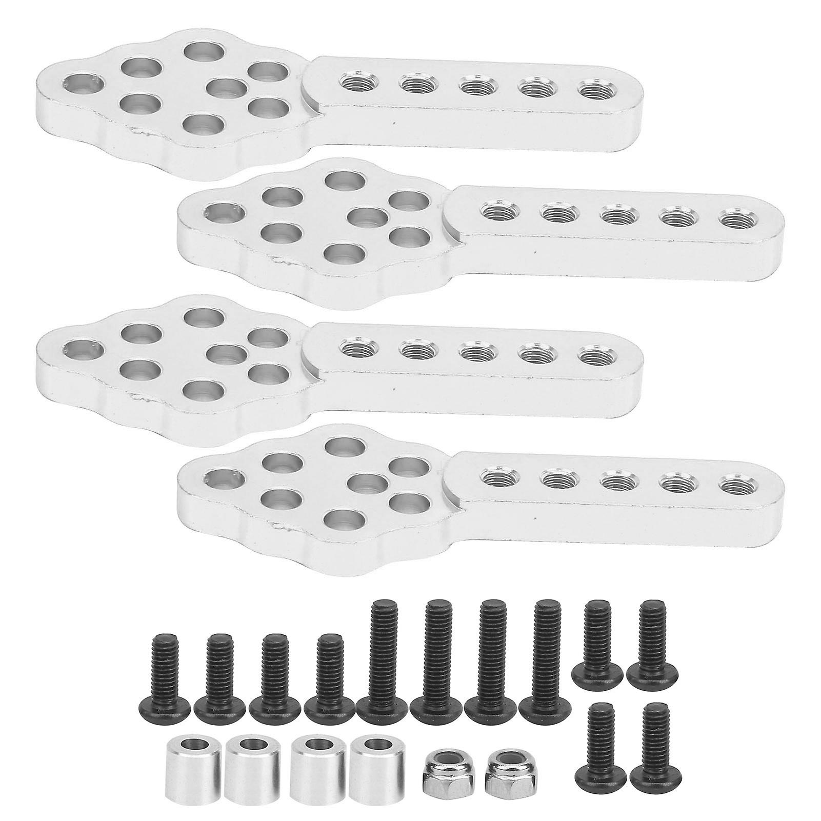 4pcs/set RC Car Damping Mount Base Plate Angle Height Adjustable for 1/10 CrawlerSilver