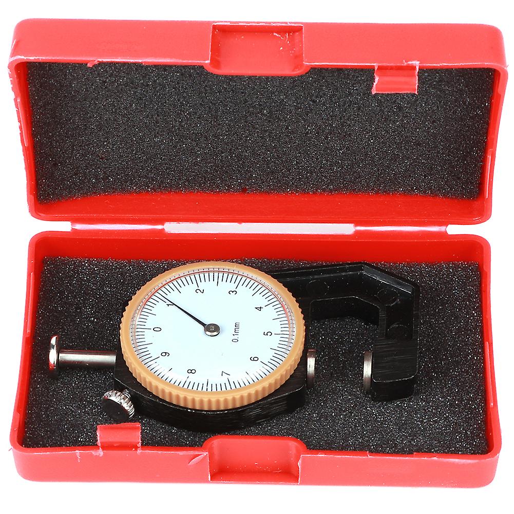 Black Portable Thickness Gauge Accurate Measurement Equipment for Jewelry Leather Board 0-10mm Flat Head