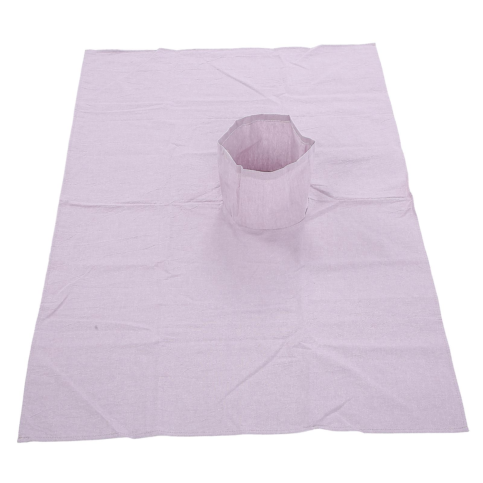 Drap de massage en coton avec trou pour le visage (70 x 100 cm) Violet/gris