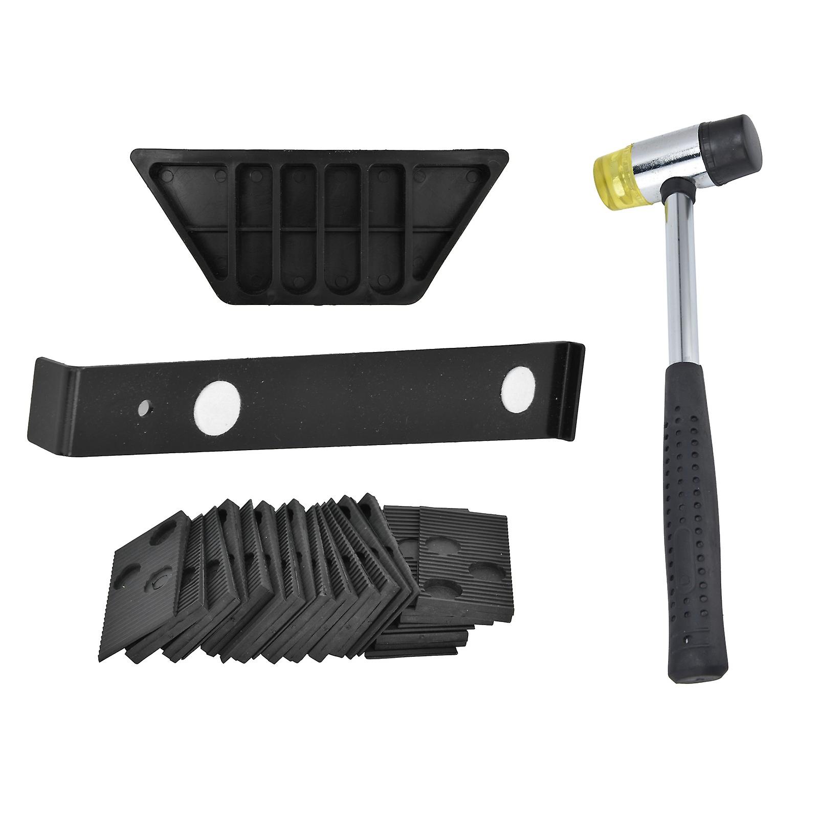 Flooring Installation Kit Laminate Tool with Rubber Hammer/Pull Bar/Tapping Block/20Pcs Spacers