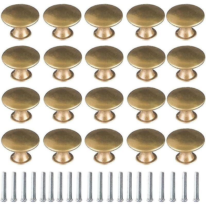 Brass Door Knob 20 Pieces Vintage Brass Pulls Cabinet Knobs Drawer Door Knobs Cabinet Handle Vintage
