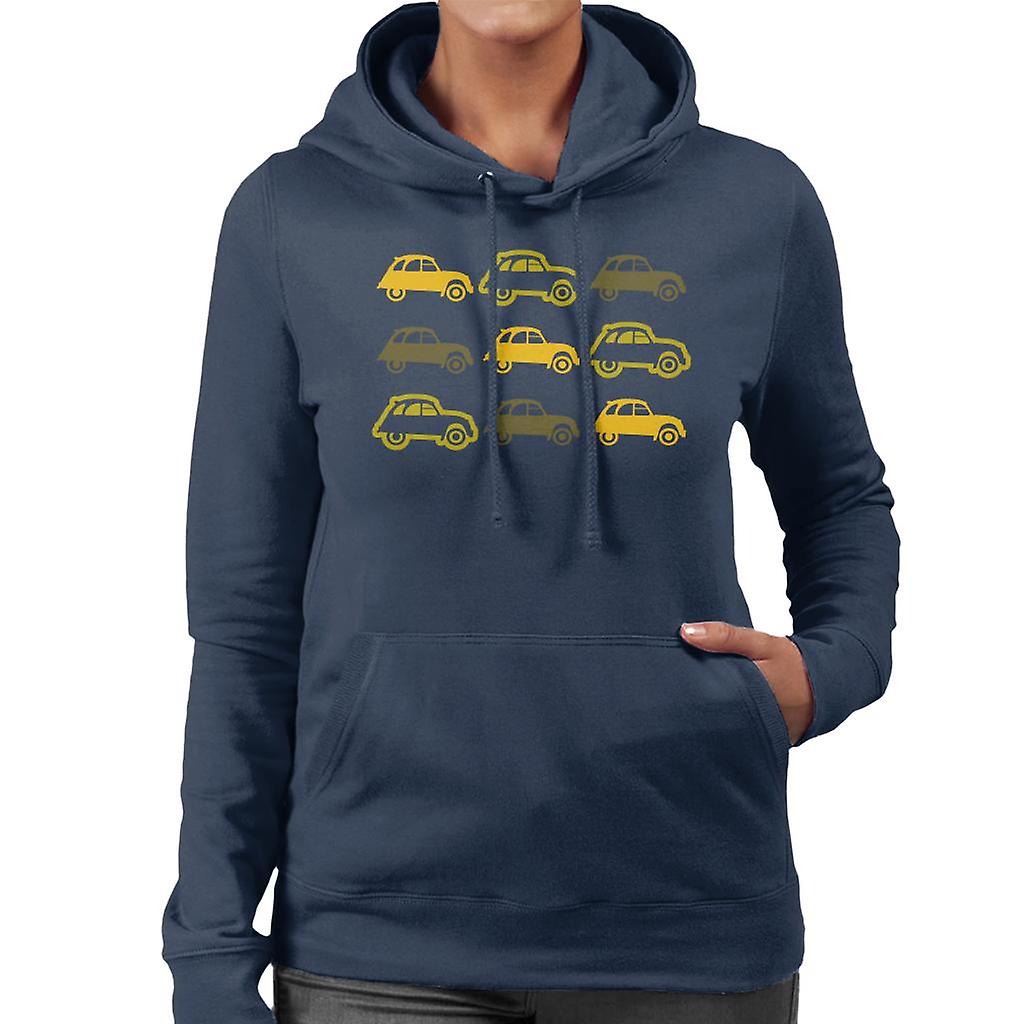 Citroen Vintage 2CV Pattern Women's Hooded Sweatshirt