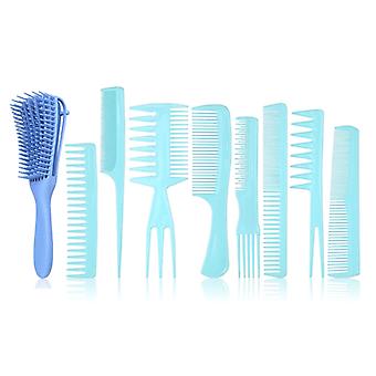 9pcs Hair Cutting Comb Barber Hair Styling Combs Wide Fine Teeth Set Anti Static Hairdressing Tool