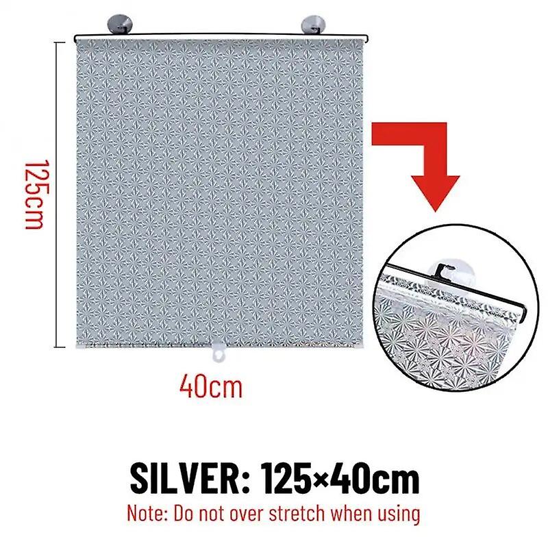 Universal Window Shade Retractable Sun Shade Convenient Car Auto Window Sheet Curtain Foldable Blackout Curtain~17289