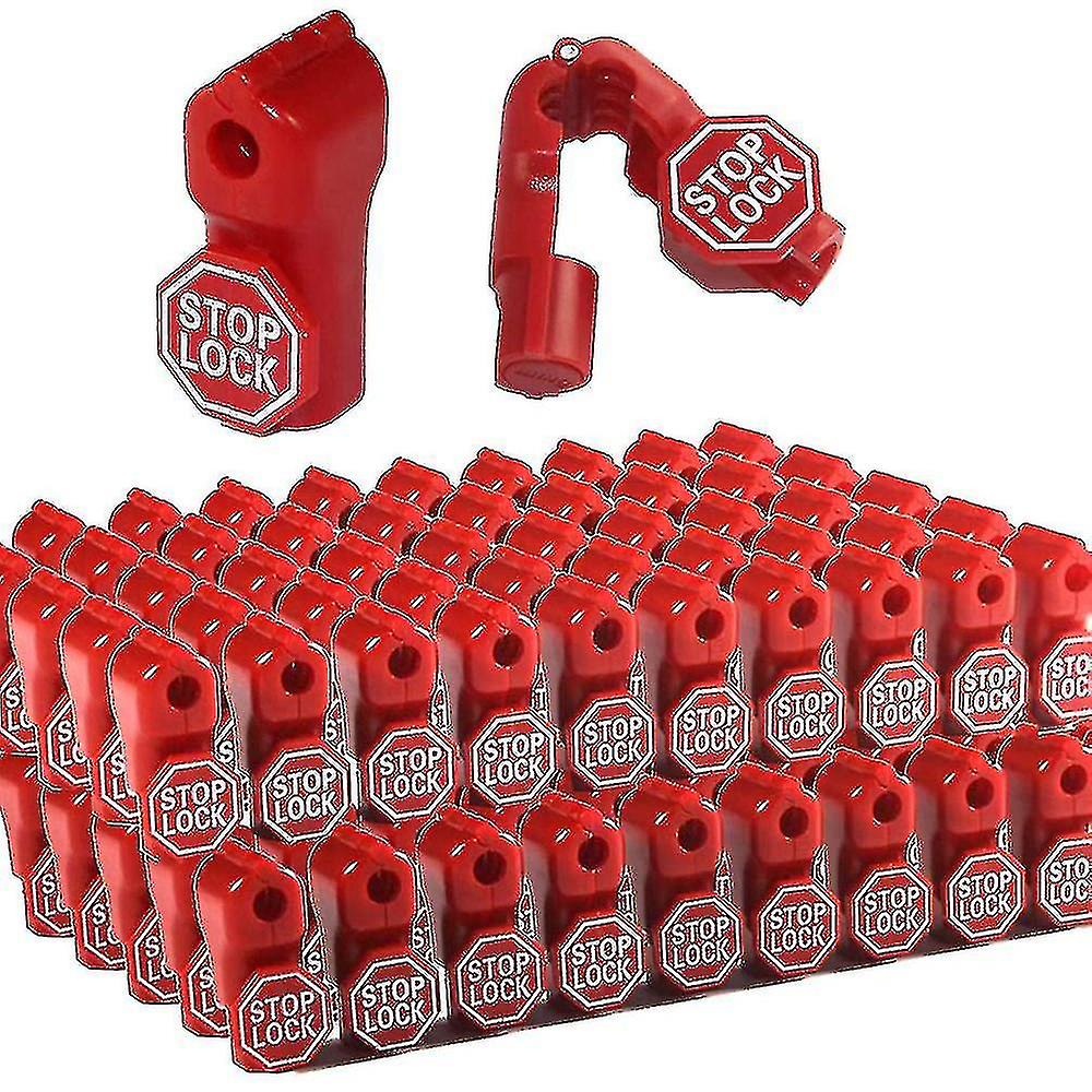 Peg Hook Stop 100 Pieces Red Stop Pin Hook Safety Dis