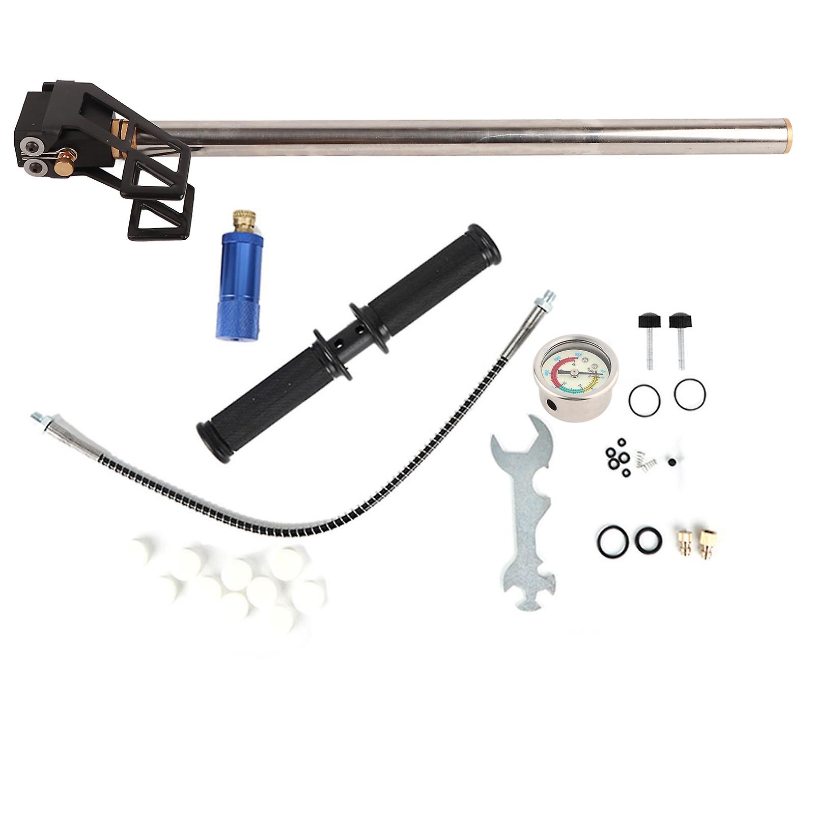 Manual High Pressure Air Pump Portable Inflator with Pressure Gauge for Oxygen Cylinder Diving