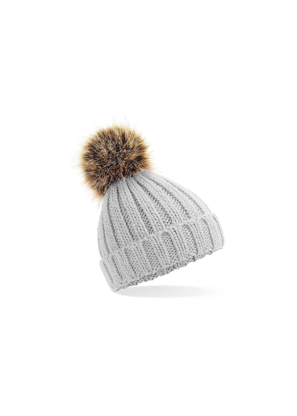 Kids Beechfield Junior PomPom Chunky Beanie B412B