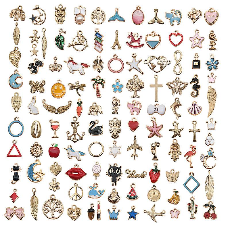 150個DIY手作りペンダントオーナメントアクセサリーイヤリングイヤリングブレスレットネックレス合金ペンダントセット
