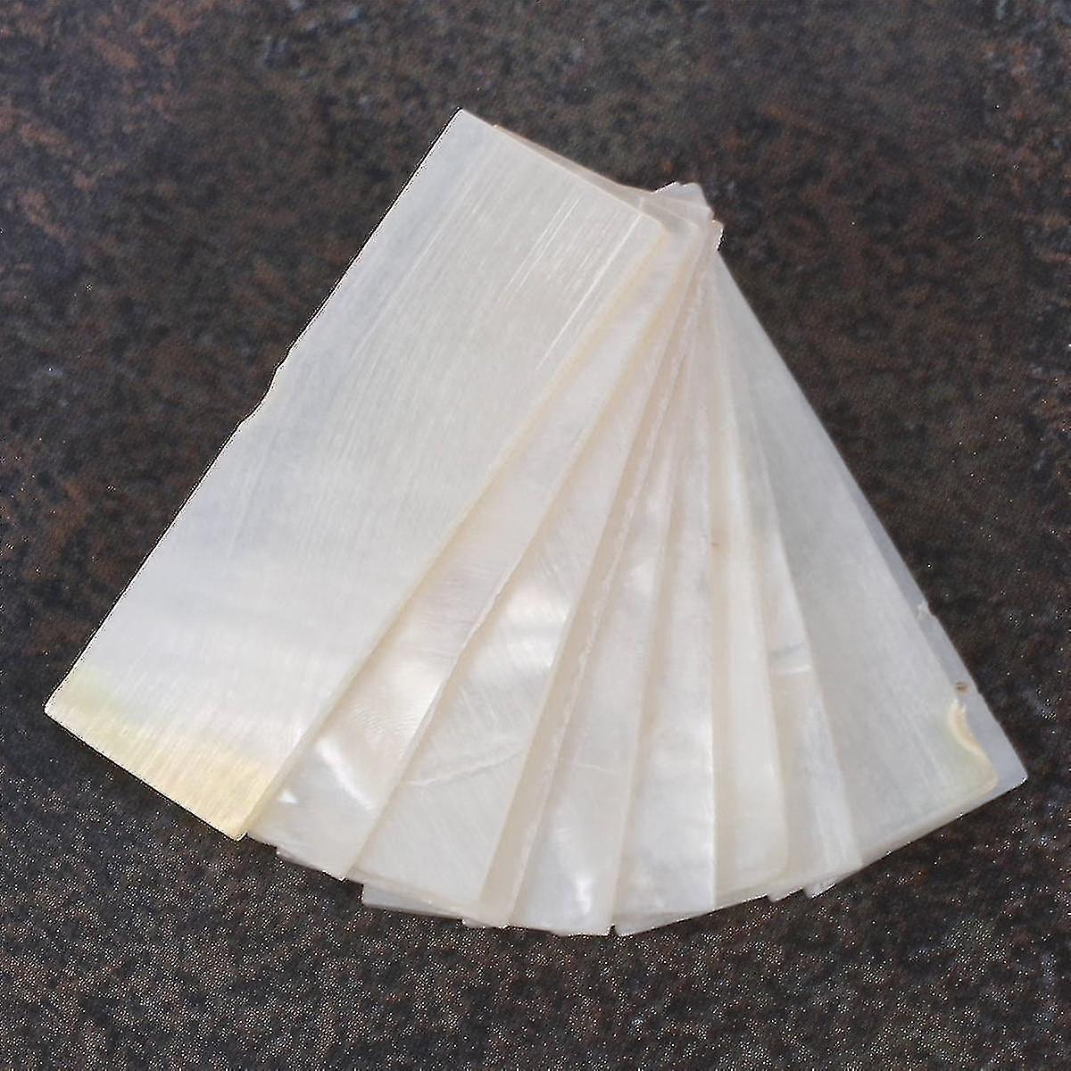 New 10pcs Inlay Material White M  Of Pearl Shell Blanks Rectangle Inlay Material For Guitar
