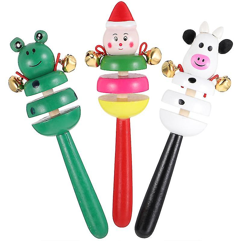 3 adet Ahşap Hayvan Çıngırak