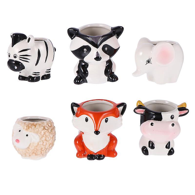 6pcs Cartoons Flowerpot