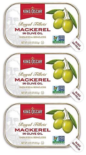 King Oscar Royal Fillets Mackerel in Olive Oil 3 Pack