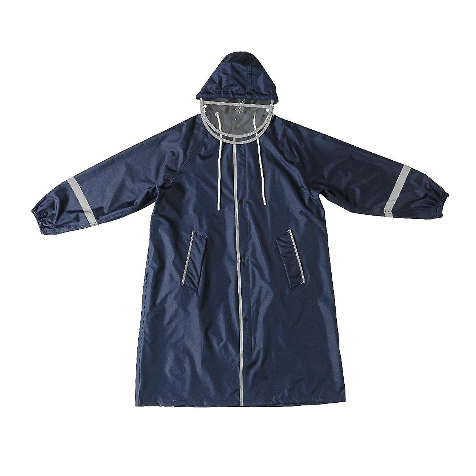 Kinderen Regenjas Windjack met Capuchon Lang Regenbestendig met Zakken Regenjas 2XL