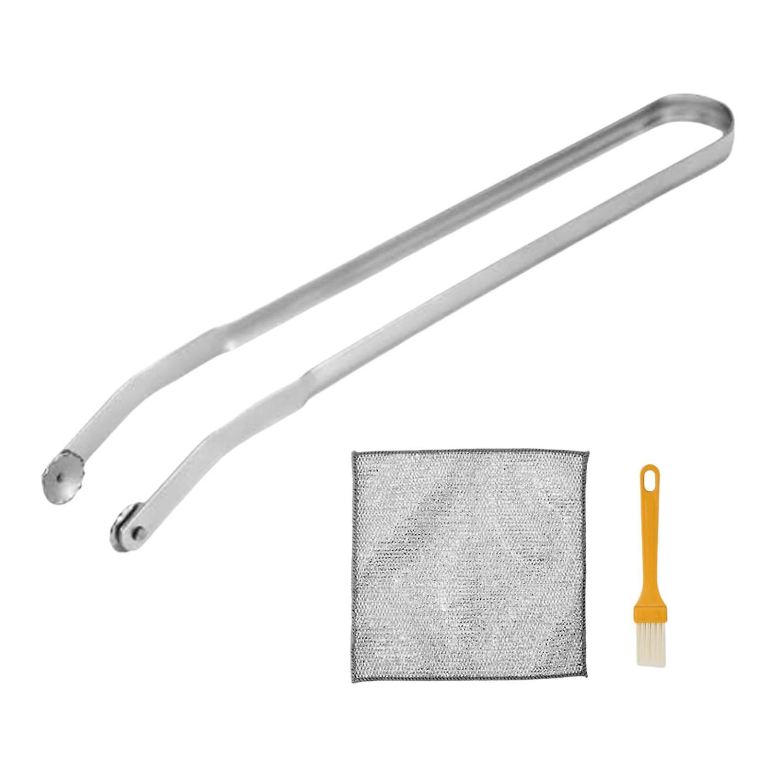 BBQ Sausage Turning Tongs with Wheels Fried Steak Clamp for Party BBQ Garden