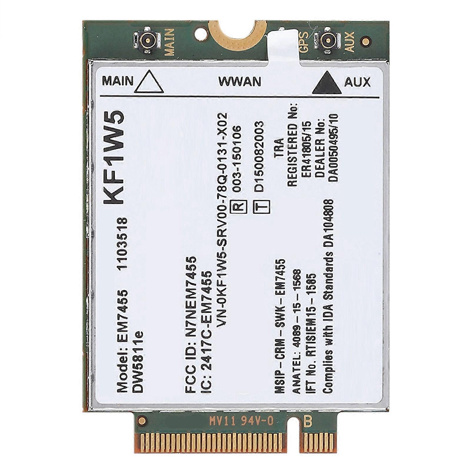 Replacement Wireless EM7455 for Dell DW5811e Qualcomm 4G LTE WWAN NGFF Card Module