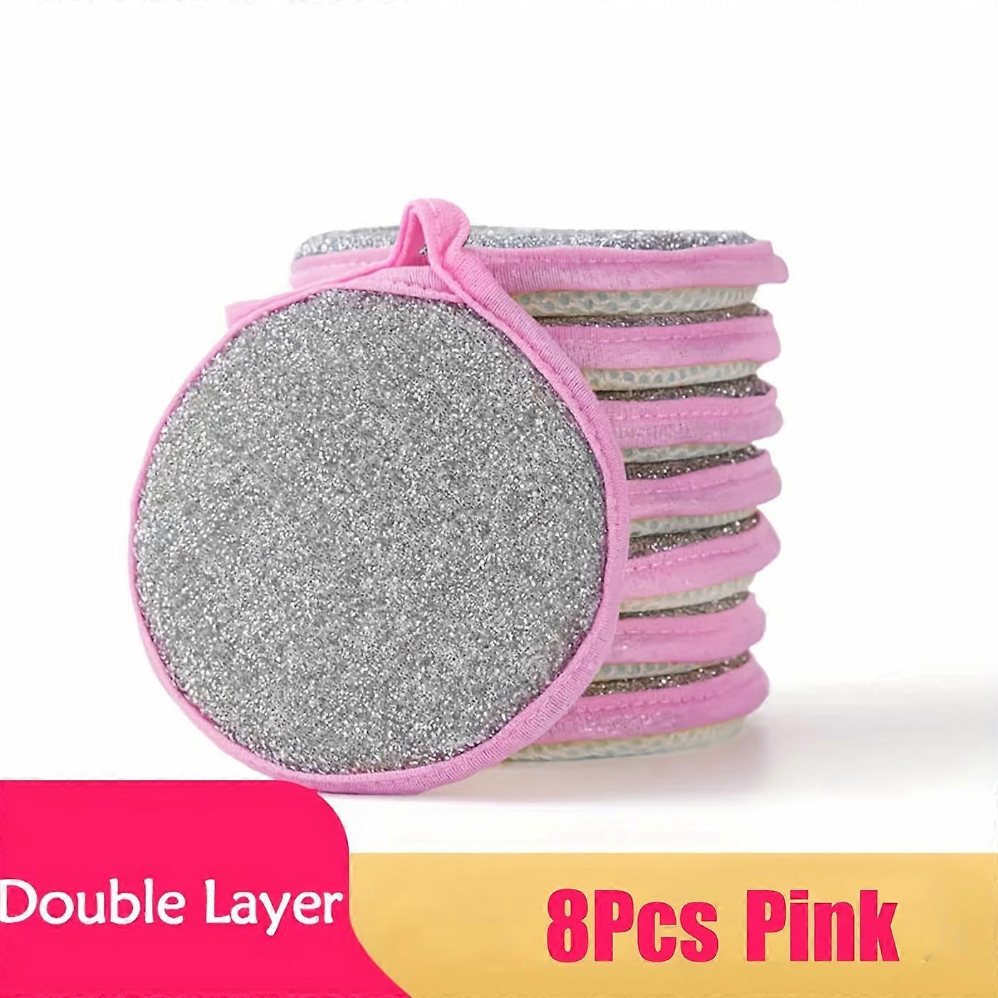 8-12pcs Double-Sided Kitchen Cleaning Sponge Set - Gentle on Surfaces, Effective Scouring Pad, Non-Abrasive Pot Brush Alternative, Bathroom and Toilet
