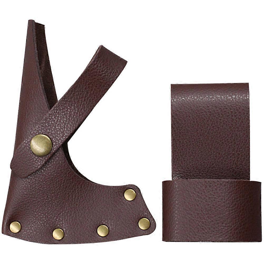 1 Satz Leder Axt Scheide Beil Abdeckung Axt Kopf Outdoor Protektor Fall