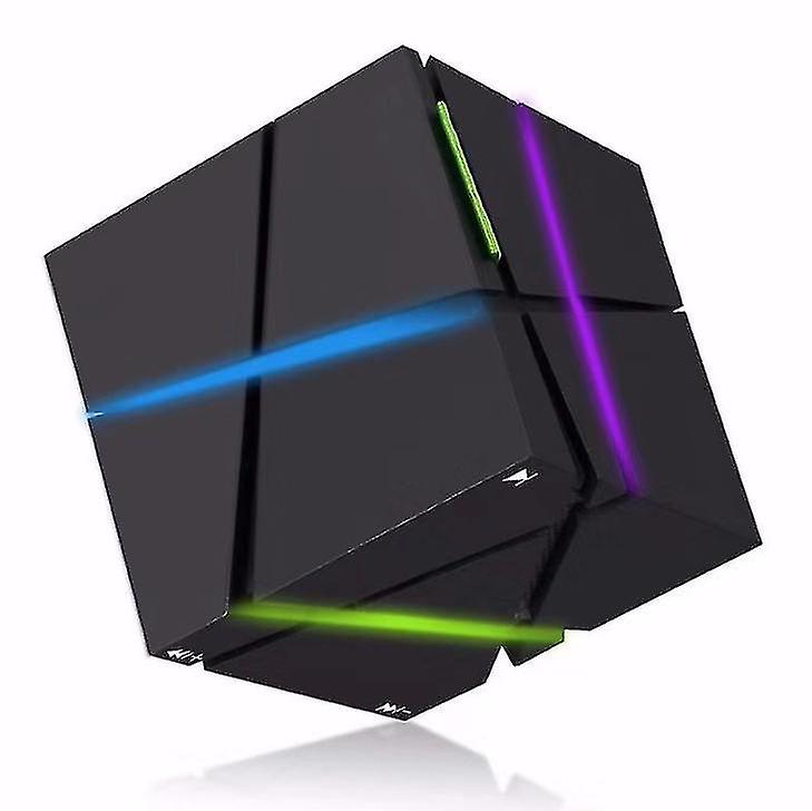 Wireless Portable Hifi, Square Led Cube Stereo Speakersblack