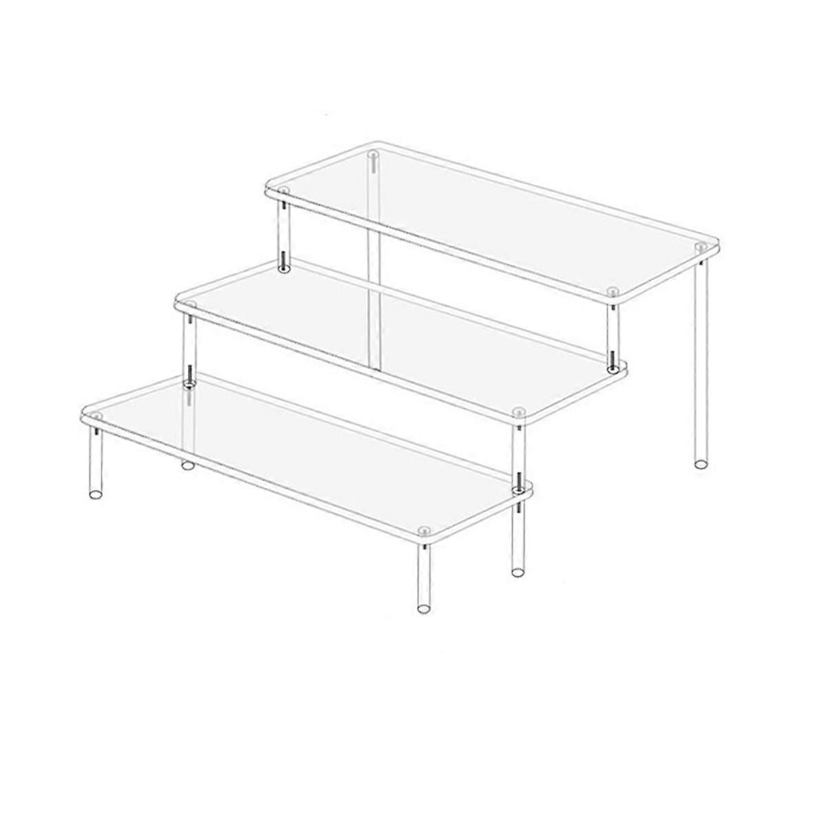Akryl Display Stand Parfume Rack Opbevaringsstativ Gennemsigtig akrylhylde Stativ til Food Display Racks