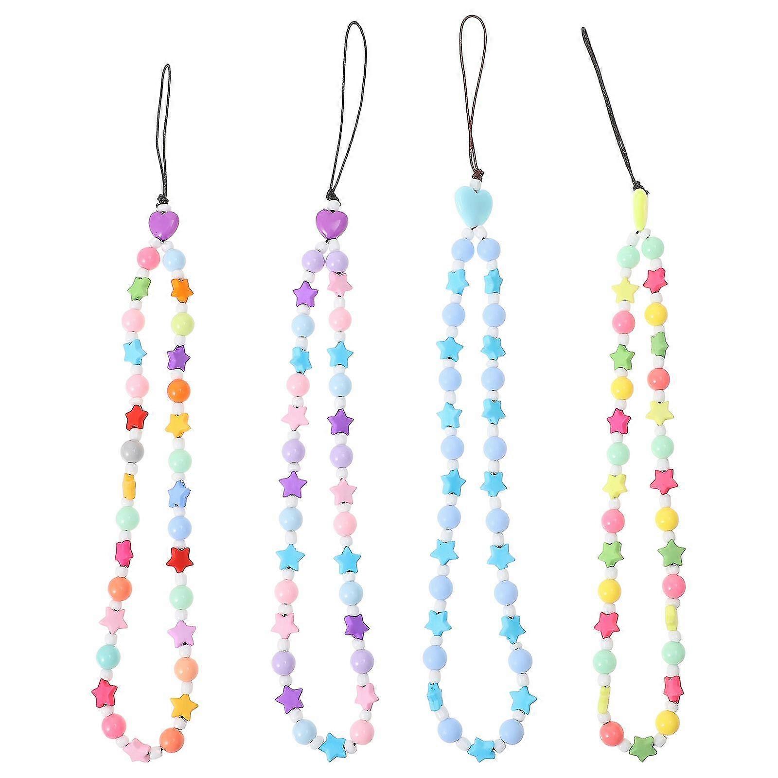 4pcs Phone Chains Wrist Lanyards Camera Hanging Ropes (assorted  Color)