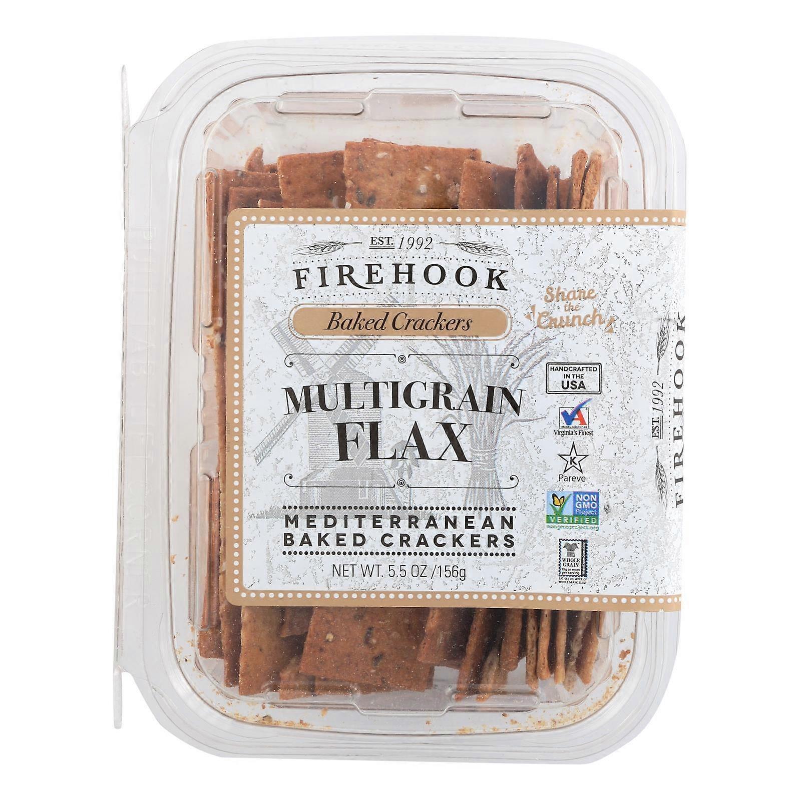 Firehook Mediterranean Baked Crackers - Case Of 8 - 5.5 Oz