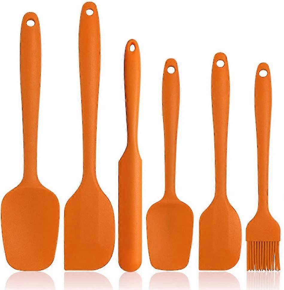 Pour 2024 Set de spatules en silicone - Spatule en caoutchouc antiadhésive vert de 6 pièces avec noyau en acier inoxydable, ensemble d’ustensiles de cuisine