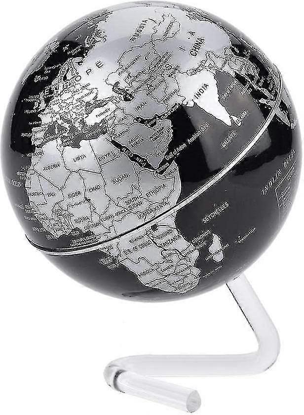 כדור הארץ, גלובוס עולמי מסתובב ייחודי עם מעמד שקוף. חינוכי ומהנה, לבית הספר, ילדים, מבוגרים(כסף)