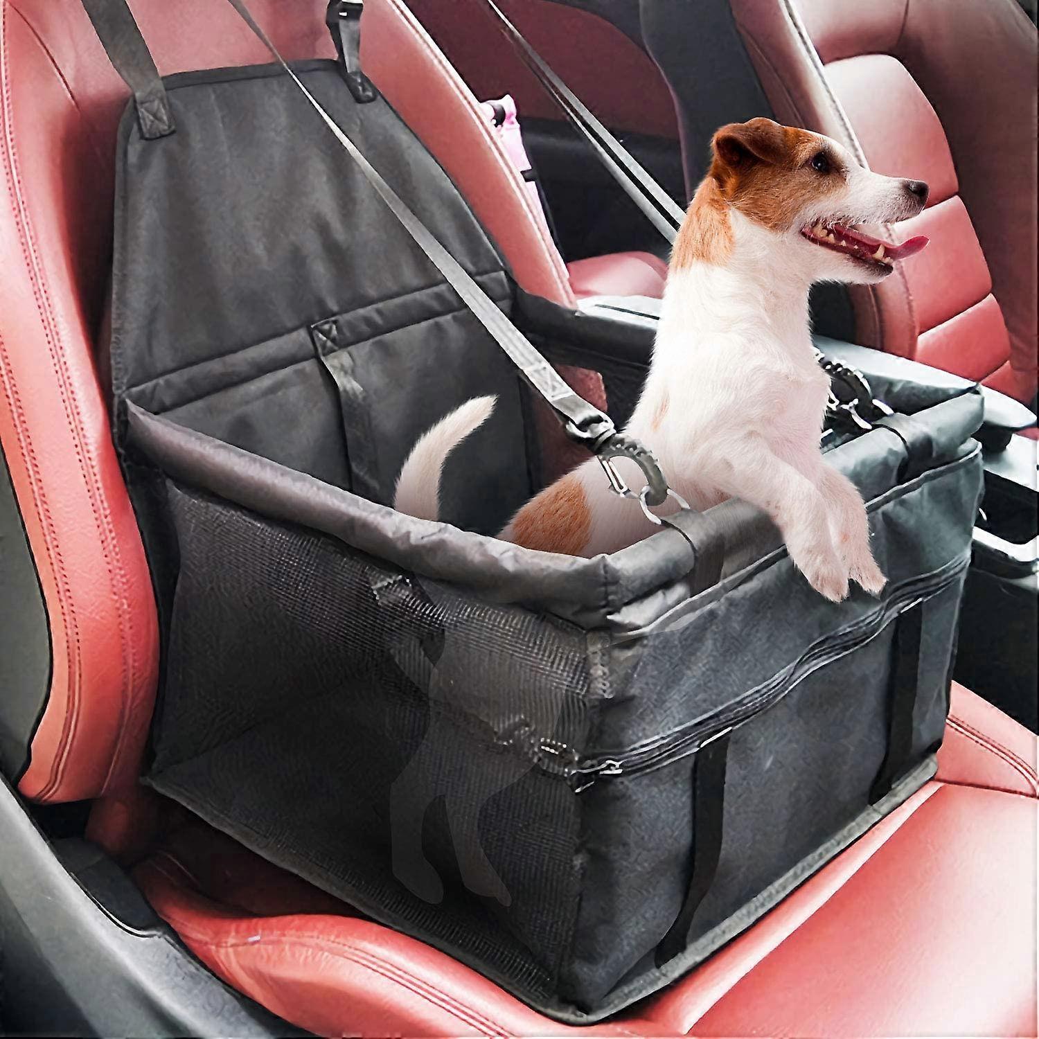 Pet Booster Seat για Dog Cat - Φορητό και Πτυσσόμενο Κάθισμα Αυτοκινήτου με Ζώνη Ασφαλείας
