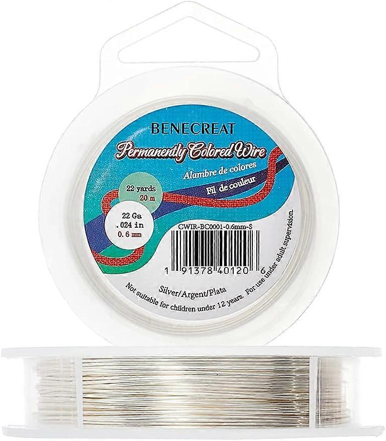 22 Gauge Silver Jewelry Wire Tarnish Resistant Copper Wire Beading Making Wire