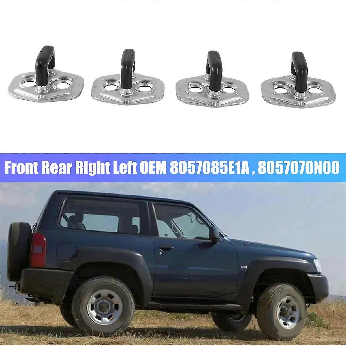 4Pcs Front Rear Right Left Door Lock Plate for Patrol Y61 2001-2011 Part Number : 8057085E1A, 80570