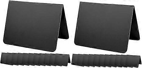 20 pcs Mini Tent Chalkboard Home Board Restaurant Tabletop Chalkboards Label Table Message Sign Erasable Memo Food Reusable Buffet Marker for Menu Sig
