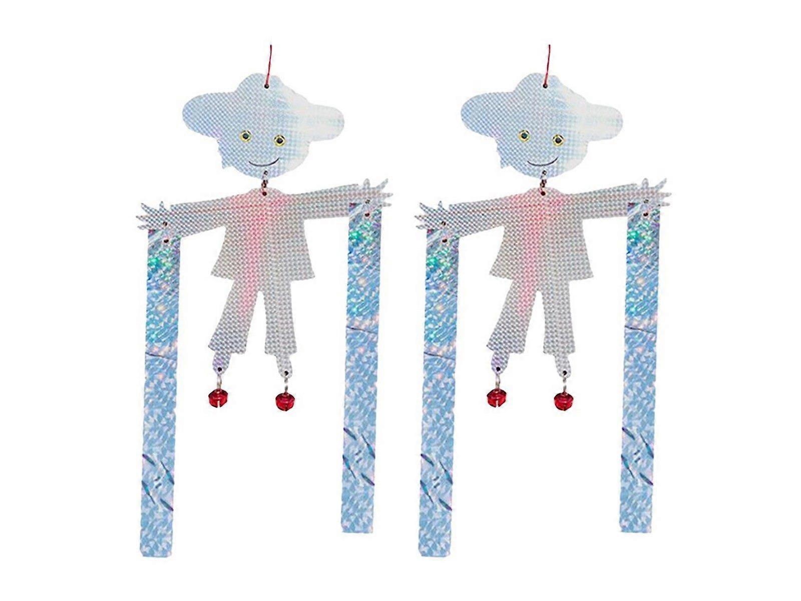 2pcs Hanging Reflective Bird Repeller Scarecrow Bird Deterrent Tool
