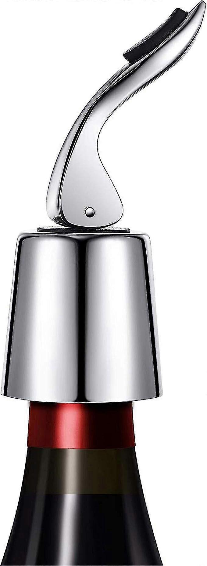 2 Pack Stainless Steel Vacuum Wine Stoppers Reusable