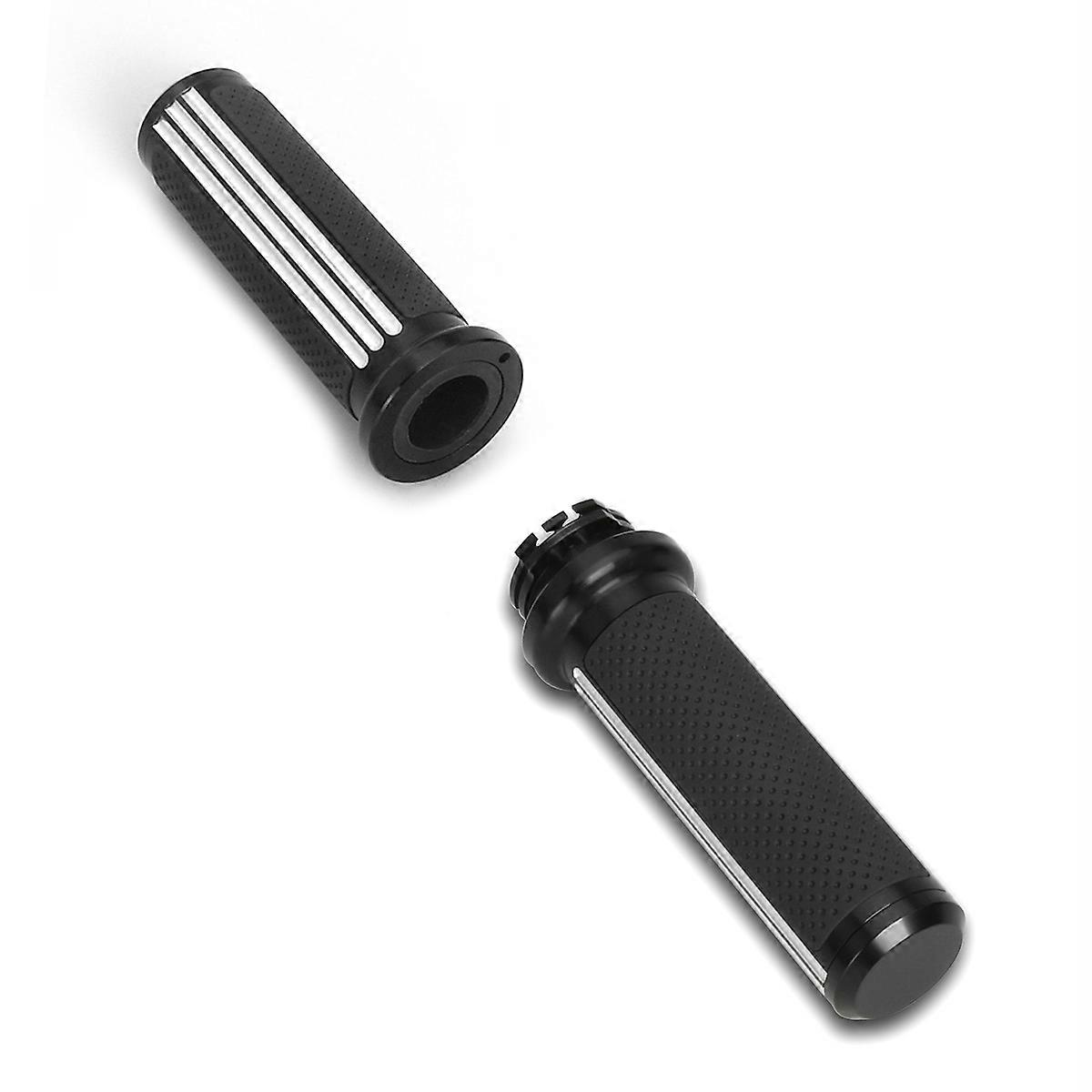 thumbnail image 2 of 1" (25mm) Black Handlebar Grips For Harley Touring, Sportster, Dyna, Softail - Aluminum, Anti-Rust 2 of 13