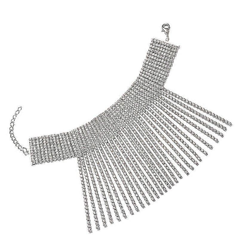 1pc Tassel Adjustable Anklet Decorative Female Anklet Wedding Anklet Gift Silver