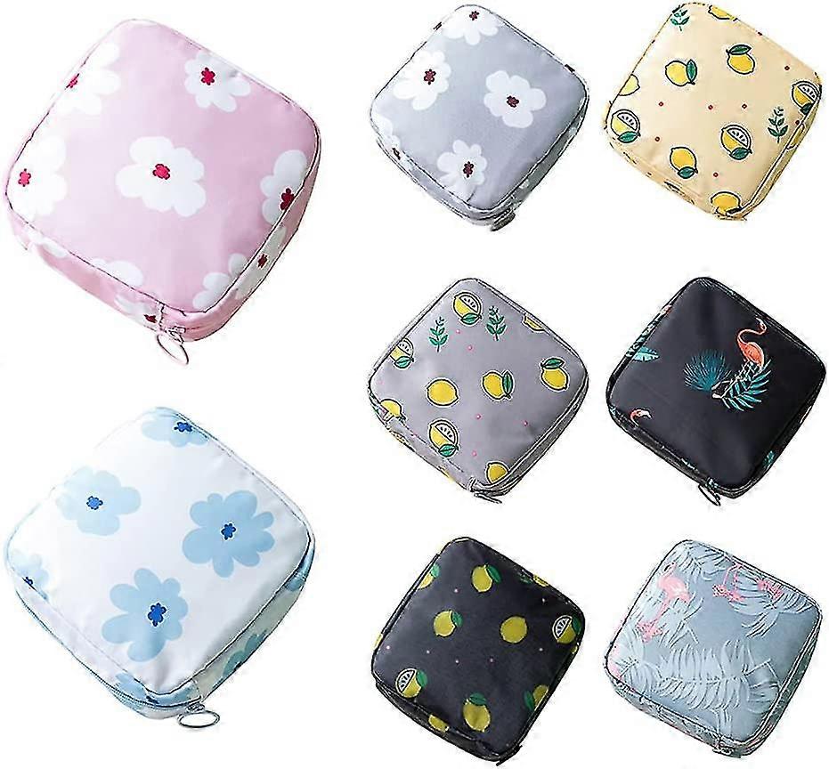 4pcs Heilwiy Menstrual Pad Bag, Zippered Ladies Napkin Bag, Napkin Bag, Menstrual Cup Gift