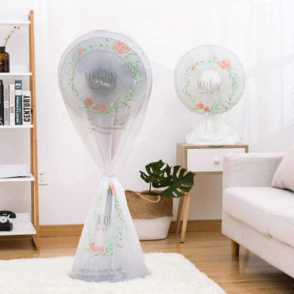 Anti-dust Fan Protective Cover with Zipper, Electric Fan Guard Protector, Pack of 2pcs (Flower)